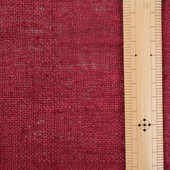 【アウトレット特価品】HEMP FABRIC RED（MS154）タイ 手紡ぎ 手織り ヘンプ生地 3枚目の画像