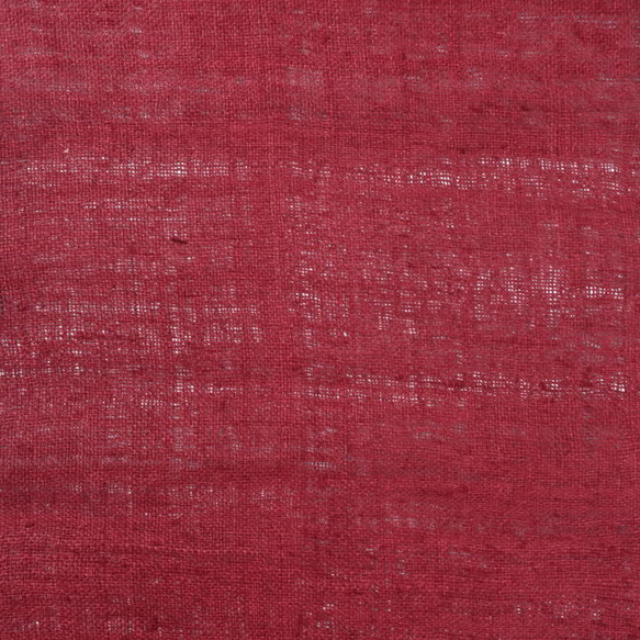 【アウトレット特価品】HEMP FABRIC RED（MS154）タイ 手紡ぎ 手織り ヘンプ生地 1枚目の画像