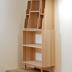 国産杉の香りオープンラック　収納棚・本棚　北欧デザイン【幅68㎝収納棚】 6枚目の画像