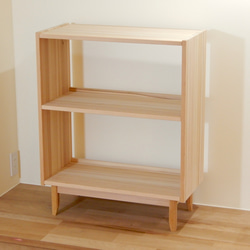 国産杉の香りオープンラック　収納棚・本棚　北欧デザイン【幅68㎝収納棚】 4枚目の画像