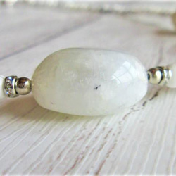 【C16】　清らかな白の調和｜ミルキークォーツ×ホワイトジェイド×ホワイトハウライト　天然石ネックレス　天然石ビーズ 5枚目の画像