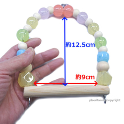 鳥のおもちゃ　クリアラインブランコ（Ｍ） 4枚目の画像