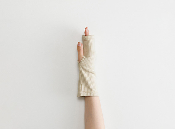 【WOMEN】organic cotton rib wrist cover 9枚目の画像