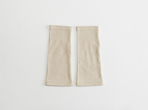 【WOMEN】organic cotton rib wrist cover 2枚目の画像