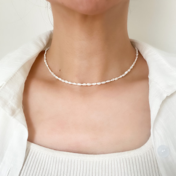 贈り物 パールを楽しむ】ライス バロックパール ネックレス|ケシパール アクセサリー