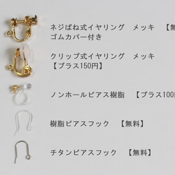 ＊瑞々しいグリーンアベンチュリンとシェルフラワーのピアスとネックレスのセット＊イヤリングに変更可能＊ 9枚目の画像