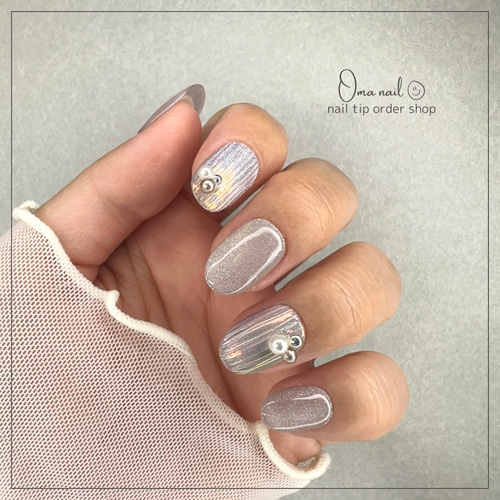 ネイルチップオーダー】バカラandマグネット〜マグネットネイル  