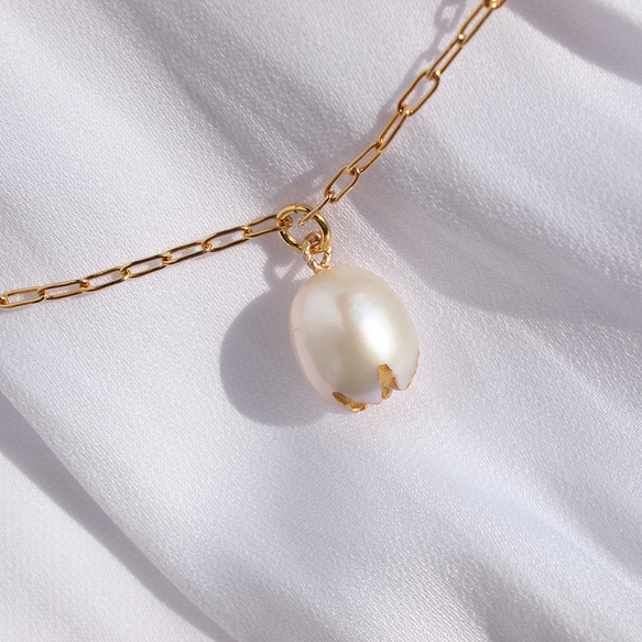 芽珍珠手鍊 - 珍珠雕刻和金粉首飾 - 尺寸可客製化獎勵母親節禮物 第11張的照片