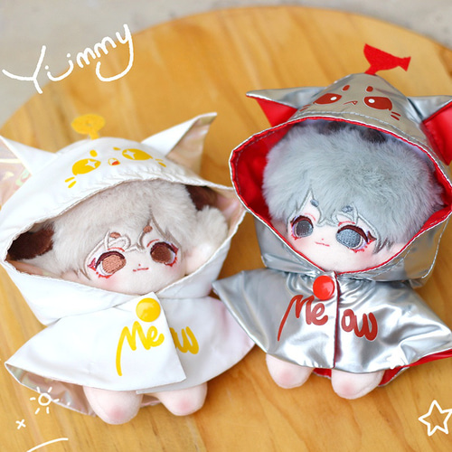 10cm着せ替えぬいぐるみ服 虹色サイダーマント 5色 ヘッド飾り 10cm着せ替えぬいぐるみ服 虹色サイダーマント 5色 ヘッド飾り