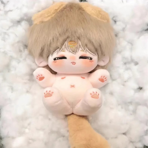 20cmぬいぐるみ 着せ替えぬいぐるみ みよ 茶色髪閉じ目 耳付き