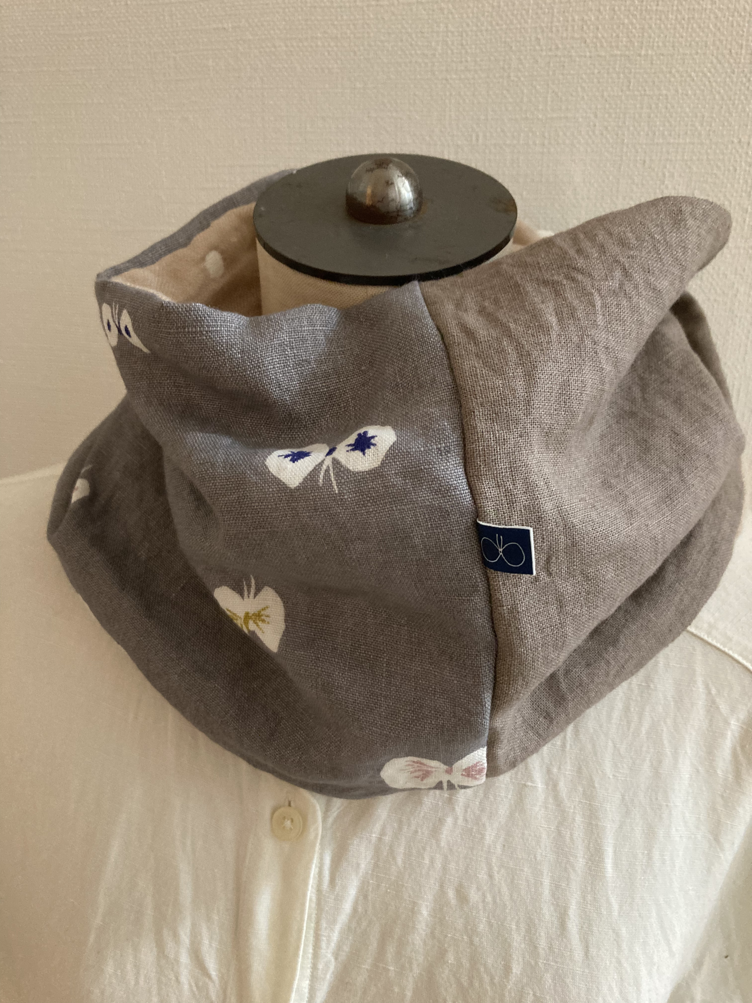 ミナペルホネン ネックウォーマー ハンドメイド ゆったりサイズ 葉等  