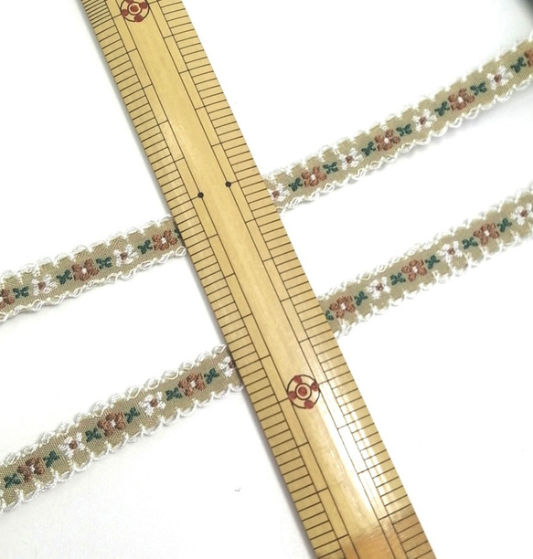 高品質❣ 5m 花柄 刺繍 リボン  はぎれ　ハンドメイド  手芸 素材 3枚目の画像