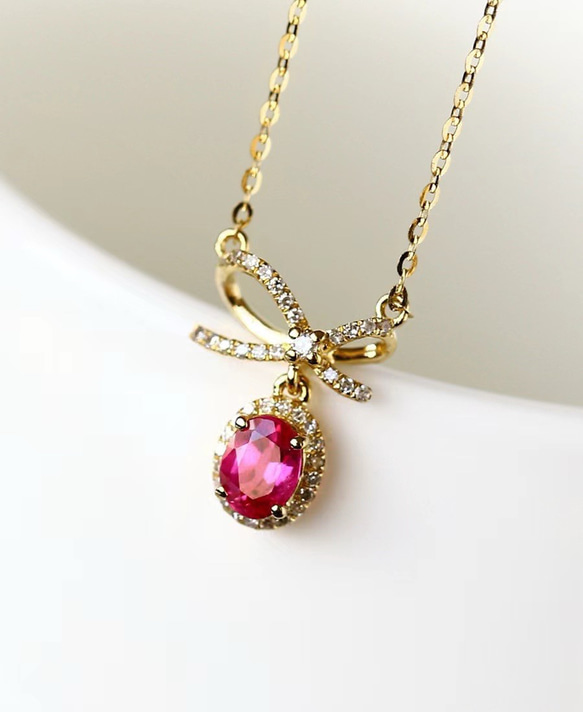 ルビーダイヤモンドk18ネックレス♡クリスマスプレゼント