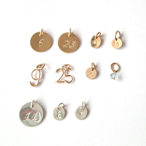 ミニイニシャルプレートチャーム [シルバー925] 【着せ替え