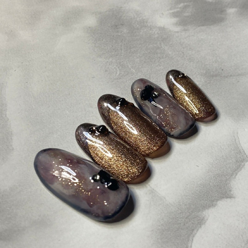 フレンチ/マグネット/レオパードのネイルデザイン｜ネイルブック