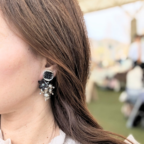 96 シルバーカラーでとってもクールでかっこいい　ピアスorイヤリング 96 シルバーカラーでとってもクールでかっこいいピアスorイヤリング