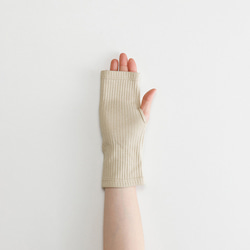 【訳あり 50％OFF】organic cotton rib wrist cover /CH(チャコール)【WOMEN】 6枚目の画像