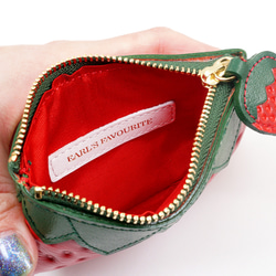 ヘタ付きいちごなフラットポーチ／Sサイズ 5枚目の画像