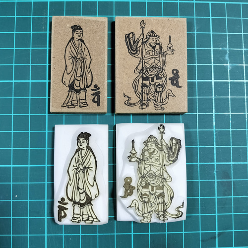消しゴムはんこ☆千手観音with二十八部衆☆29点セット はんこ
