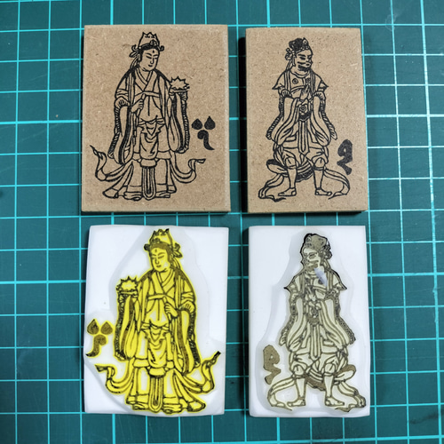消しゴムはんこ☆千手観音with二十八部衆☆29点セット はんこ