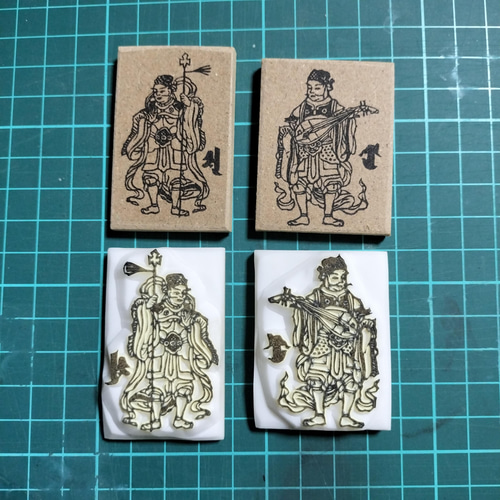 消しゴムはんこ☆千手観音with二十八部衆☆29点セット はんこ