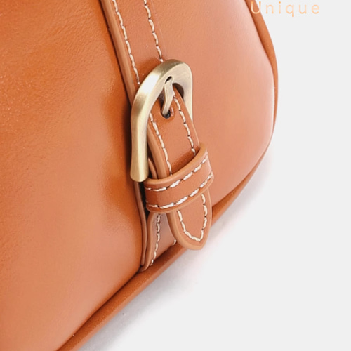 Unique○牛革，本革レザー 大容量ショルダーバッグ * 2Way  