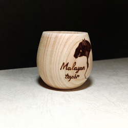 ヒノキが香る木製カップ　マレーバク 3枚目の画像