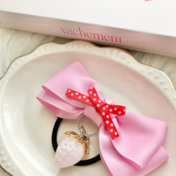 No.006 いちごチャーム　3ペア AMBIDEX Store ○ネパールハンドニット 求心さくらんぼ刺繍