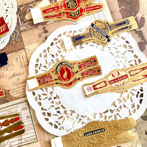 ヴィンテージ シガーバンド 30枚（15種類×2枚）アソートセット/ 色んな