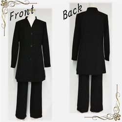 4Lサイズ　セール　喪服 ロング丈 ブラックフォーマル  礼服 ジャケット パンツスーツ 136701-4L 3枚目の画像