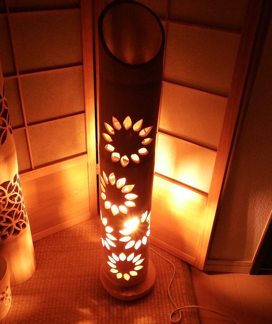 全面彫　竹あかり・竹灯り・竹灯籠・竹灯篭・竹ランプ ～～ ★リング★～～