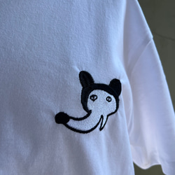 【巨匠動物園】ミキちゃん・ワンポイント刺繍Tシャツ 4枚目の画像