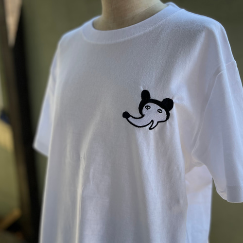 巨匠動物園】ミキちゃん・ワンポイント刺繍Tシャツ Tシャツ BESIDE