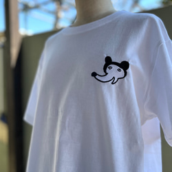 【巨匠動物園】ミキちゃん・ワンポイント刺繍Tシャツ 1枚目の画像
