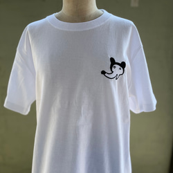 【巨匠動物園】ミキちゃん・ワンポイント刺繍Tシャツ 10枚目の画像