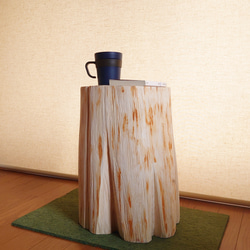 天然アロマ 丸太椅子フリル・丸太テーブル・オーガニック 4枚目の画像