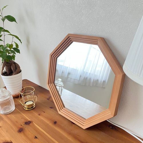 【日本製】立て掛けミラー　アンティーク調 日本製】立て掛けミラー 壁掛けミラー アンティーク 調 姿見