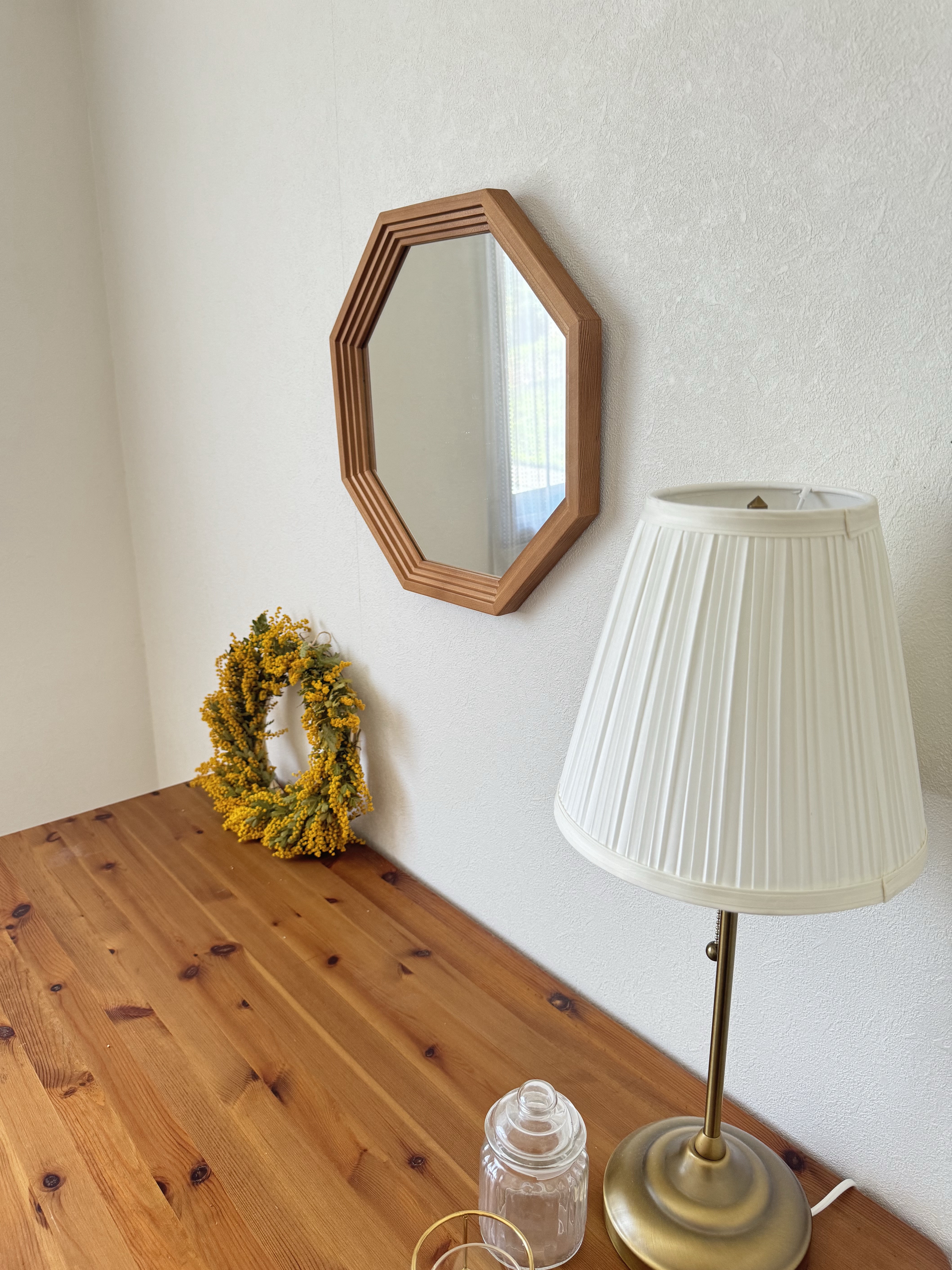 アンティーク　ちりめん小さな鏡台＆小引き出し付き　17.5✖️11.5✖️26.0㎝