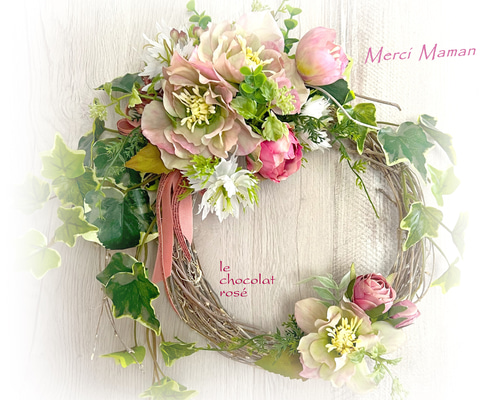 melody♪2点♡母の日の贈り物＆癒しのラベンダー♡フラワーリース♡造花 aff0463278642211d4e3f09c1bf114