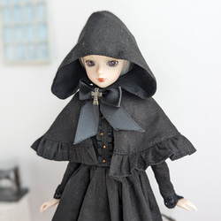 即納 BJD ディーラー製 ドール服 洋服 1/4サイズ MDD 黒ドレス