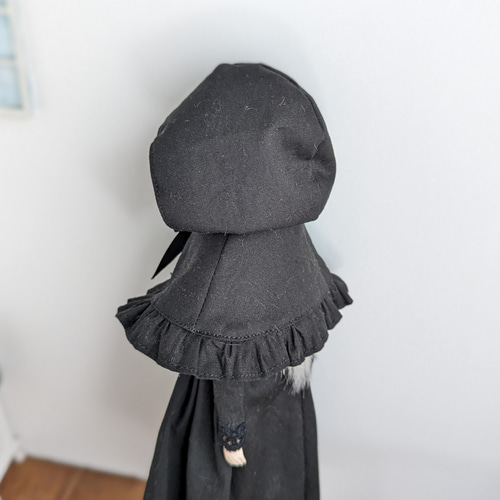 1097※黒のフード付きケープ※1/6ドール服※momokoDOLL※j-doll※リカちゃん
