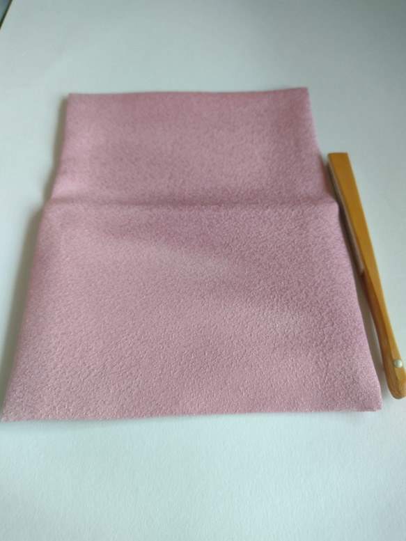 ヴィンテージ着物から懐紙入れ　桜色 4枚目の画像