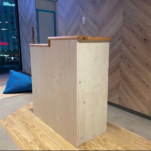 特注レセプションカウンター／レジカウンター 奥行き45 レジカウンター 受付カウンター 机・デスク エバーグリーン