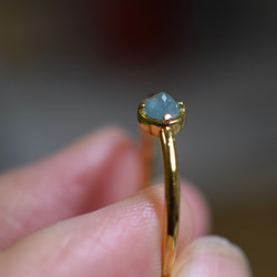 SR4-85 勿忘草色 天然 トルマリン リング 指輪 フリーサイズ 金属アレルギー対応 青色 パライバ 4枚目の画像
