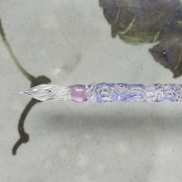 ガラスペン「紫陽花の時」　ガラス製スポイト付属（約1ｍｌ） 2枚目の画像