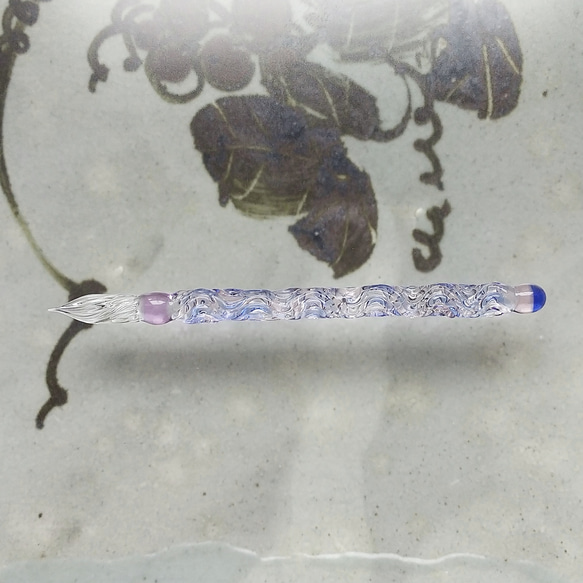 ガラスペン「紫陽花の時」　ガラス製スポイト付属（約1ｍｌ） 1枚目の画像