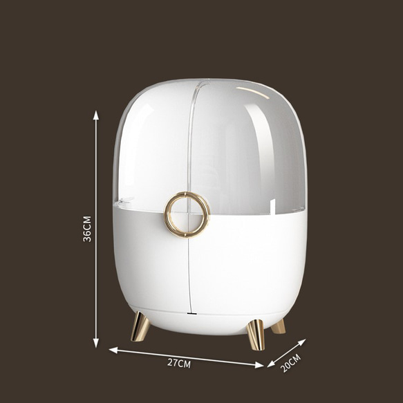 メイクボックス 大容量 透明カバー 観音開き 2段 収納 おしゃれ かわいい コスメボックス プレゼント ch-1267 10枚目の画像