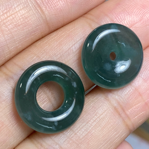 RS4-32宝石質氷種藍水天然グアテマラ産A貨本翡翠ルース裸石 硬玉 ジェダイト RS4-57 氷種 深藍緑色 玉壁 平安圏 平安守り 天然ドグアテマラ産 A貨