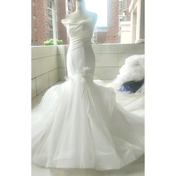 お買い得！高品質保証 マーメイドドレス立体的 ソフトチュール ベア  