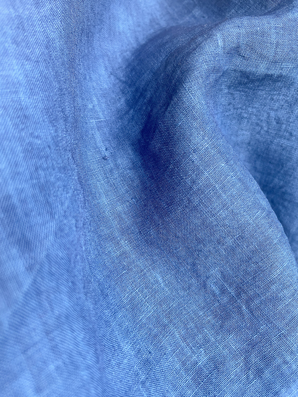 送料無料　藍染　軽やかなイタリアリネン羽織りカーディガン  "good simple" 着物　 8枚目の画像